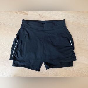 Athleta Womens Skort Black Athletic Lined Running Tennis Skirt Size S